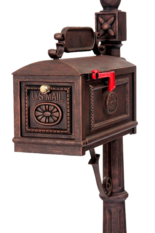 thumbnail image 2 of Polar Aurora Mailbox Cast Aluminum Bronze Mail Box Postal Box Security 2 of 13