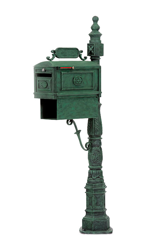 Locking Mailbox VERDE with Paper Box Secure Cast Aluminum Better Box Mailboxes 