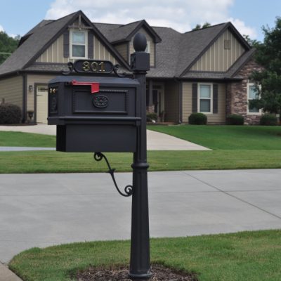 The hardware on our contemporary cast aluminum residential mailbox with paper box is also made with nonferrous metals like stainless steel and brass, so you won’t have to replace rusted numbers or knobs. They can definitely stand up to the elements, and vandals would even be hard pressed to destroy our contemporary metal mailboxes.Shop Now!